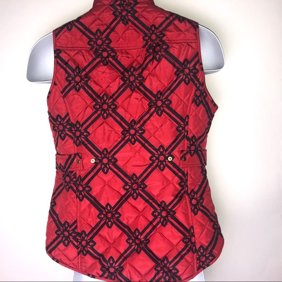 Crown‎ & Ivy Puffer Vest Red Black Small - Picture 4 of 6